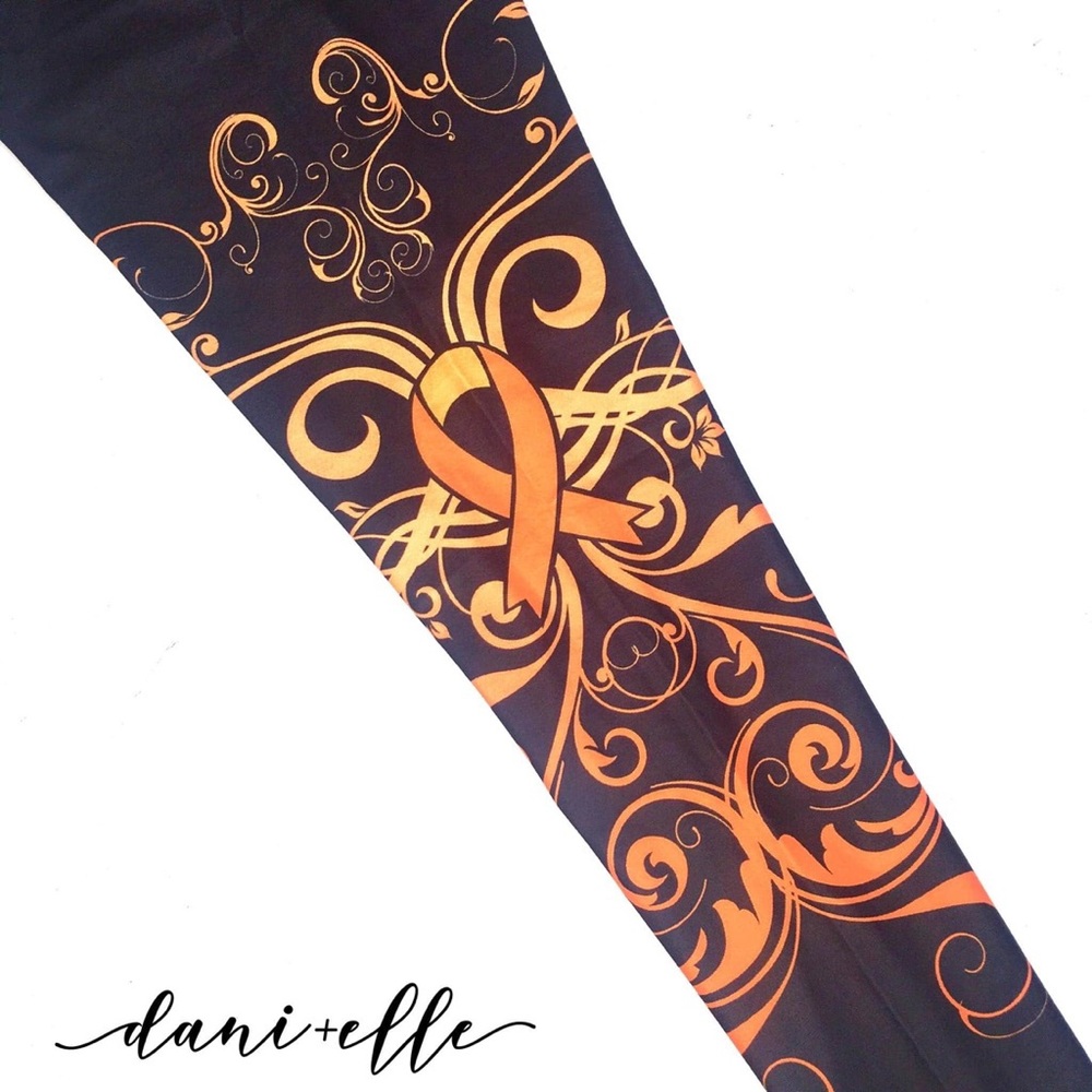 Orange Ribbon Leggings